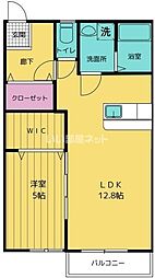 グラン・ラージ 2階1LDKの間取り