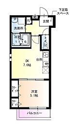 フジパレス高石加茂 305 3階1DKの間取り