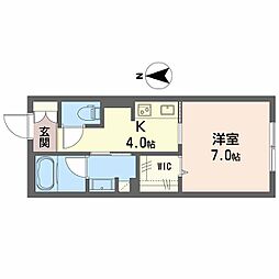 シャーメゾン大垣郭町(オオガキクルワマチ） 4階1Kの間取り