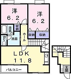 間取図画像 2LDK