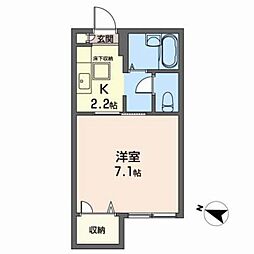仙台市営南北線 長町駅 徒歩2分の賃貸アパート 1階1Kの間取り