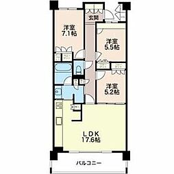 プライムメゾン富士見台 2階3LDKの間取り