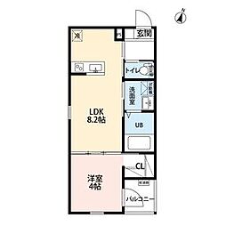 クレリア花池町　(クレリアハナイケチョウ) 1階1LDKの間取り