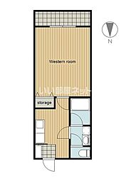ＣＯＲＩＮ羽田 3階1Kの間取り