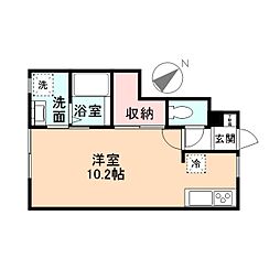 Ｉｄｉｏｍ 1階ワンルームの間取り