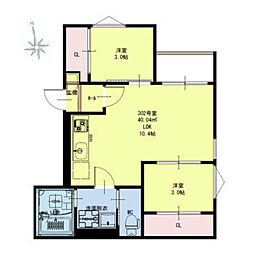 REGALEST Y、s 3階2LDKの間取り