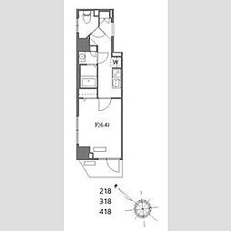 N-stage西船橋市川 1Kの間取図画像