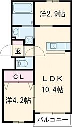 LIFEFIELDみやま 3階1SLDKの間取り