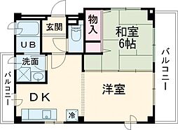 エクセレントフォワイエ 3階1LDKの間取り
