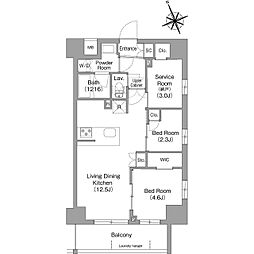コンフォリア東葛西 1階2SLDKの間取り