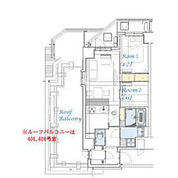 スプランディッド大島 7階2LDKの間取り