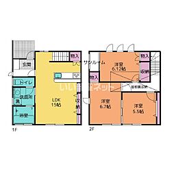 カーサクローバー 1階3LDKの間取り