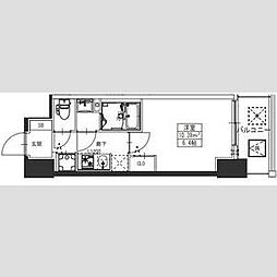 南海線 湊駅 徒歩2分の賃貸マンション 13階1Kの間取り
