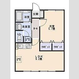 スミカB 1LDKの間取図画像