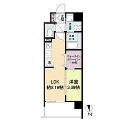 WORVE吹田江坂 1LDKの間取図画像