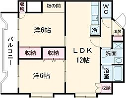 コートハイムＰＡＬ 301 3階2LDKの間取り