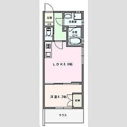 Cosmo Villa Kumagaya 1階1LDKの間取り