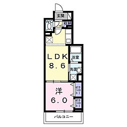 ラ・ルーチェ 練馬 1LDKの間取図画像