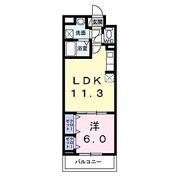 ラ・ルーチェ 練馬 1LDKの間取図画像
