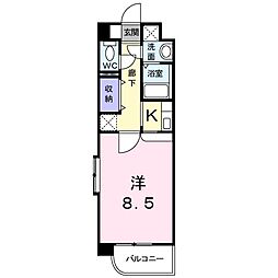 Ｃｏｒｄｅｌｉａ 3階1Kの間取り