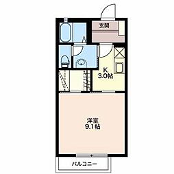 ルミエール　ジュネス−Ｋ Ｂ 1階1Kの間取り