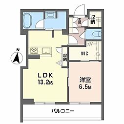 JR東北新幹線 郡山駅 徒歩19分の賃貸マンション 4階1LDKの間取り