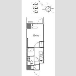 N-stage西船橋市川 1Kの間取図画像