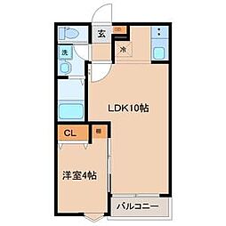 Grand Chariot K 大和町 3階1LDKの間取り