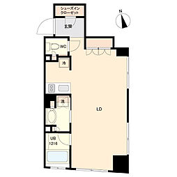 プライマル杉並方南町 1階ワンルームの間取り