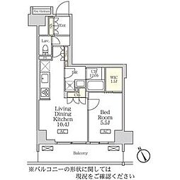リーフシティ市川　ザ・レジデンス 9階1LDKの間取り