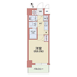 JR東海道・山陽本線 神戸駅 徒歩9分の賃貸マンション 5階1Kの間取り