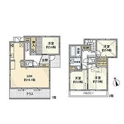 布田戸建 1階4LDKの間取り