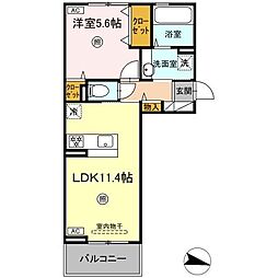 Maison Bonheur（メゾン　ボヌール） 3階1LDKの間取り