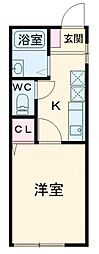 TJ初島 1階1Kの間取り