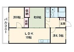 ル・メヨール長嶺 6階3LDKの間取り