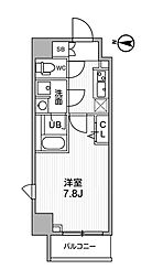 ALTERNA亀戸II 6階1Kの間取り