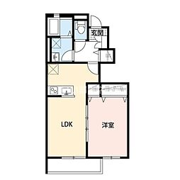 Ｃｌａｉｒ　Ｙｕｚｕ 1階1LDKの間取り