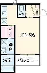 (仮称)reve西条岡町 3階1Kの間取り