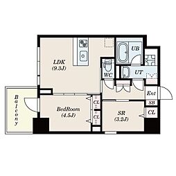S-RESIDENCE福島diverse 8階1SLDKの間取り