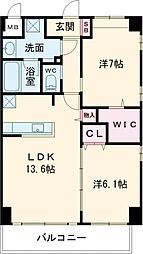 Foret　A(フォーレ エー) 7階2LDKの間取り