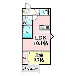 LECOCON津島V 1階1LDKの間取り