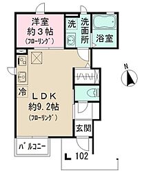 ＰＲＡＩＳＥ　ＯＮＥ 1階1LDKの間取り