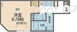カインドネス相模原氷川町II 1Kの間取図画像