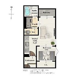 REGALEST薬師堂駅 3階1LDKの間取り