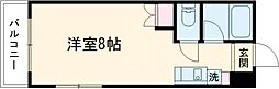 熊本市電B系統 本妙寺入口駅 徒歩7分の賃貸マンション 9階ワンルームの間取り