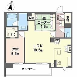 LUANA KAMISUGI 2LDKの間取図画像