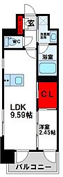 プレジデンス ざ 三萩野 1LDKの間取図画像