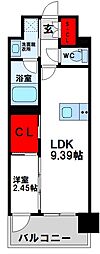 プレジデンス ざ 三萩野 1LDKの間取図画像