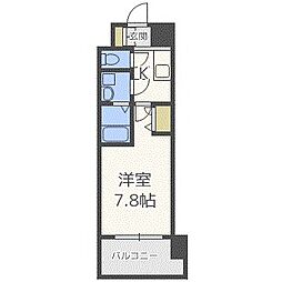 神戸市西神・山手線 新神戸駅 徒歩3分の賃貸マンション 12階1Kの間取り