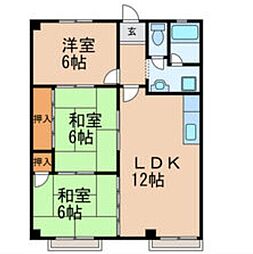 山陽電鉄本線 東二見駅 徒歩6分の賃貸マンション 3階3LDKの間取り